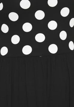 Venta al por mayor ✔️ Anna Field BOAT NECK PRINT 👗 DRESS WITH SOLID 👗 SKIRT - Vestido Ligero - Black/white, Mujer ❤️ -Anna Field Tienda de ventas 025a4f903db74262b1e495214a19af49