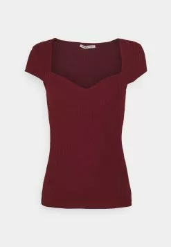 Lo mas barato ❤️ Anna Field Camiseta Básica - Dark Red, Mujer 🥰