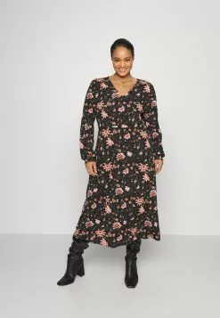 Presupuesto 🥰 Anna Field Vestido Informal - Black/pink/orange, Mujer 🥰