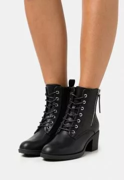 ofertas 🌟 Anna Field Botines Con Cordones - Black, Mujer 🤩