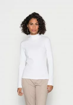 Toma de corriente 💯 Anna Field PERKIN NECK LONGSLEEVE - Camiseta De Manga Larga - White, Mujer 🔔