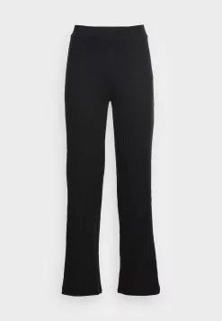Venta express 💯 Anna Field RIBBED WIDE LEG TROUSERS - Pantalones - Black, Mujer ⭐ -Anna Field Tienda de ventas 10cd40ea6db649c696aafd3ae36bfb9c