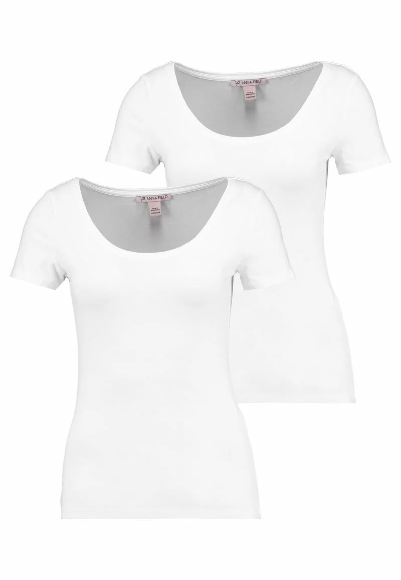 Gran venta 🔔 Anna Field 2 PACK - Camiseta Básica - White, Mujer 😉 1 Gran venta 🔔 Anna Field 2 PACK - Camiseta Básica - White, Mujer 😉