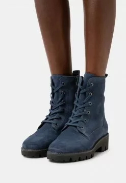 Venta al por mayor 🥰 Anna Field LEATHER - Botines Con Cordones - Dark Blue, Mujer ⌛