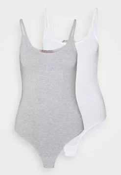 mejor venta 🧨 Anna Field 2PP STRING BODY - Body - White/mottled Light Grey, Mujer ⌛ -Anna Field Tienda de ventas 160362de0ce344d78e17aa0218f77036