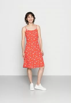 Nuevo 😍 Anna Field STRAPPA FIT AND FLARE - Vestido Informal - Red/white, Mujer 🔥