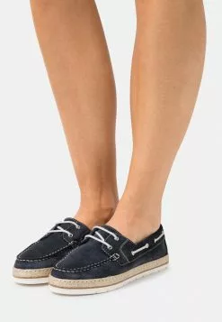 Promoción 👏 Anna Field LEATHER - Zapatos Con Cordones - Dark Blue, Mujer 🤩