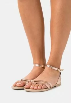 mejor venta ❤️ Anna Field LEATHER - 🩴 Sandalias De Dedo - Rose Gold Coloured, Mujer ✔️