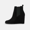 ofertas 😉 Anna Field LEATHER WINTER BOOT - Wedge Ankle 🥾 Boots - Botines De Tacón - Black, Mujer ✔️