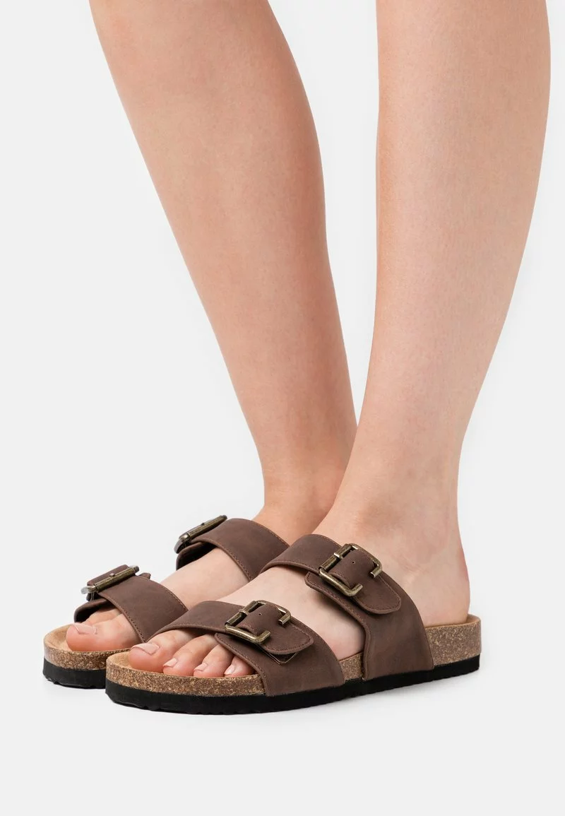 Nuevo 😀 Anna Field Pantuflas - Dark Brown, Mujer 🥰 1 Nuevo 😀 Anna Field Pantuflas - Dark Brown, Mujer 🥰