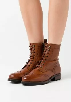Comprar 👍 Anna Field LEATHER - Botines Con Cordones - Cognac, Mujer 🤩