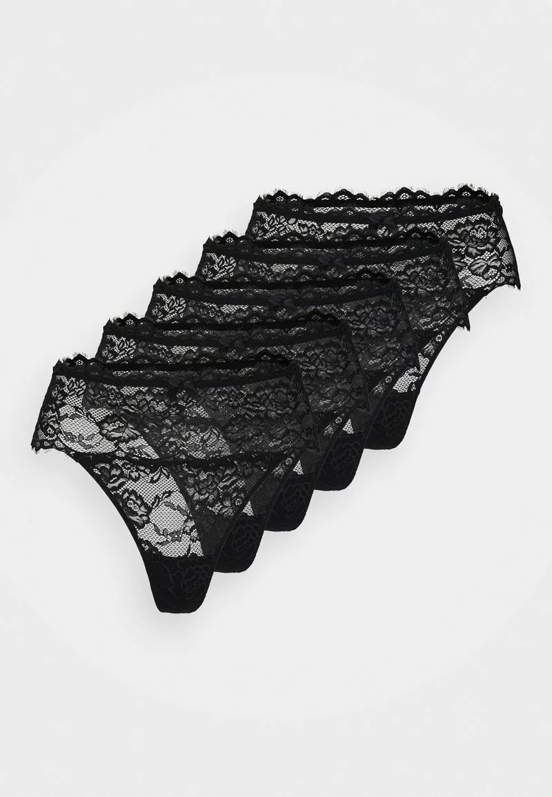 Toma de corriente 💯 Anna Field 5PP HIGH RISE LACE THONG - Tanga - Black, Mujer ✨ 4 Toma de corriente 💯 Anna Field 5PP HIGH RISE LACE THONG - Tanga - Black, Mujer ✨ - Imagen 4