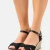 ofertas 👏 Anna Field 🩴 Sandalias De Cuña - Black, Mujer 🎉