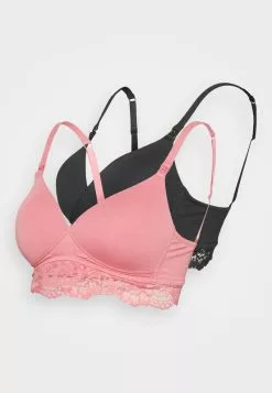 Toma de corriente 🧨 Anna Field 2PACK LACE MATERNITY BRA - Sujetador Básico - Black/pink, Mujer ❤️