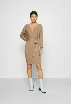 Venta al por mayor 🌟 Anna Field Vestido De Punto - Mottled Dark Brown, Mujer 😍