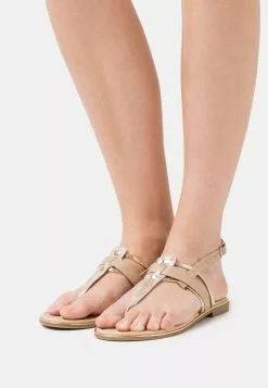 Cupón 🌟 Anna Field 🩴 Sandalias De Dedo - Gold, Mujer 💯