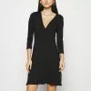 10 mejores 🌟 Anna Field Quarter Sleeves Wrap Mini 👗 Dress - Vestido Ligero - Black, Mujer 💯