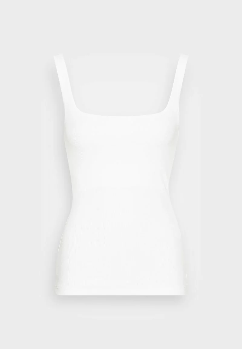 ofertas 💯 Anna Field MINIMAL TANK WITH SQUARE ROUND NECKLINE - Top - White, Mujer 🎉 4 ofertas 💯 Anna Field MINIMAL TANK WITH SQUARE ROUND NECKLINE - Top - White, Mujer 🎉 - Imagen 4