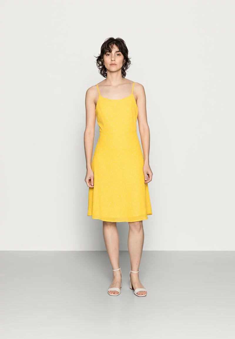 Descuento 🎁 Anna Field STRAPPA FIT AND FLARE - Vestido Informal - Yellow, White, Mujer 🥰 1 Descuento 🎁 Anna Field STRAPPA FIT AND FLARE - Vestido Informal - Yellow, White, Mujer 🥰