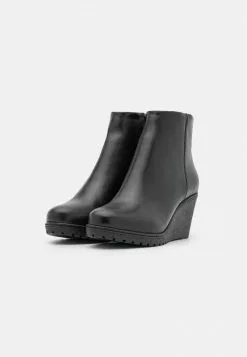 Nuevo 🛒 Anna Field LEATHER WINTER BOOT - Wedge Ankle 🥾 Boots - Botines Bajos - Black, Mujer 👍 -Anna Field Tienda de ventas 2d0194d2852741948d2e98cf746f5b49