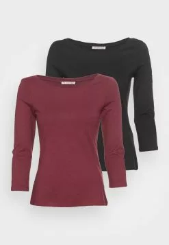 Lo mas barato ⌛ Anna Field 2 PACK - Camiseta De Manga Larga - Dark Red/black, Mujer 🎁 -Anna Field Tienda de ventas 2d859bfe466f419dad8748fdca3f75e3