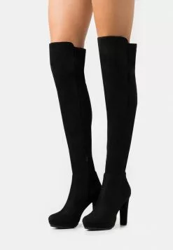 Para estrenar 🎁 Anna Field Botas Mosqueteras - Black, Mujer 🔔