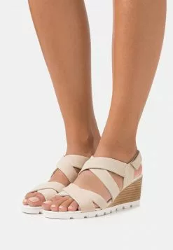 mejor venta 👏 Anna Field LEATHER - 🩴 Sandalias De Cuña - Beige, Mujer 🧨