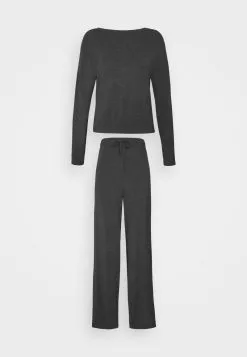 Promoción 💯 Anna Field JERSEY WIDE LEG PJ SET - Pijama - Dark Grey, Mujer 👏 -Anna Field Tienda de ventas 34c4b3211e1c41ff8ea8df81296bd993