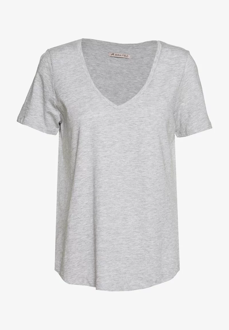Venta al por mayor 🔥 Anna Field Camiseta Básica - Mottled Light Grey/blue, Mujer 😉 2 Venta al por mayor 🔥 Anna Field Camiseta Básica - Mottled Light Grey/blue, Mujer 😉 - Imagen 2