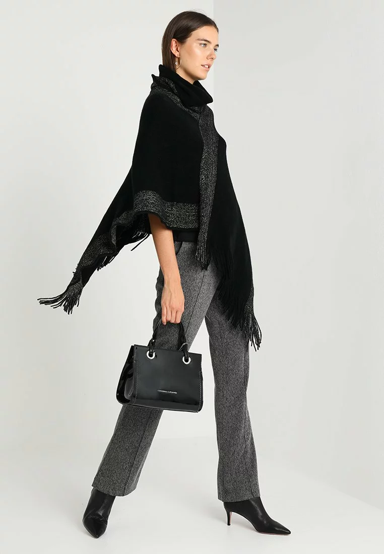 Nuevo ⭐ Anna Field Poncho - Black/gold, Mujer 🤩 2 Nuevo ⭐ Anna Field Poncho - Black/gold, Mujer 🤩 - Imagen 2