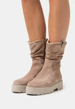 Para estrenar 👏 Anna Field LEATHER - Botas Con Plataforma - Beige, Mujer 🎉