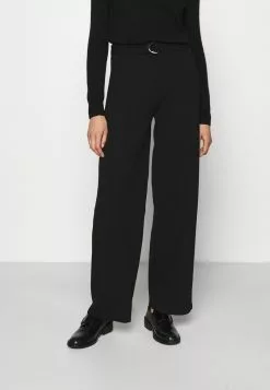 Gran venta 👍 Anna Field BELTED FLARED LEG PANTS - Pantalones - Black, Mujer ⌛