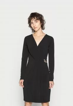 Venta al por mayor 😀 Anna Field LONG SLEEVES RING BUCKLE 👗 DRESS - Vestido De Tubo - Black, Mujer 🧨