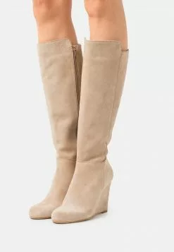 Cupón 🔔 Anna Field LEATHER - Botas De Cuña - Beige, Mujer 🎁