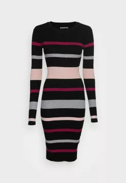 ofertas ✨ Anna Field REGULAR FIT STRIPES 👗 DRESS - Vestido De Punto - Black/red/pink, Mujer ⭐ -Anna Field Tienda de ventas 43fdc5d68ef34a0faac6aeb82cdf3820