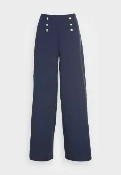 Las mejores reseñas de 😉 Anna Field BUTTON WAIST WIDE LEG PANTS - Pantalones - Dark Blue, Mujer 😉 -Anna Field Tienda de ventas 461f1736c14549bc8b87bda6943d86e5