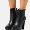 ofertas ❤️ Anna Field Botines Con Plataforma - Black, Mujer ✔️