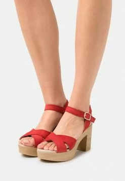 Venta al por mayor 🛒 Anna Field LEATHER - 🩴 Sandalias De Tacón - Red, Mujer 🔔