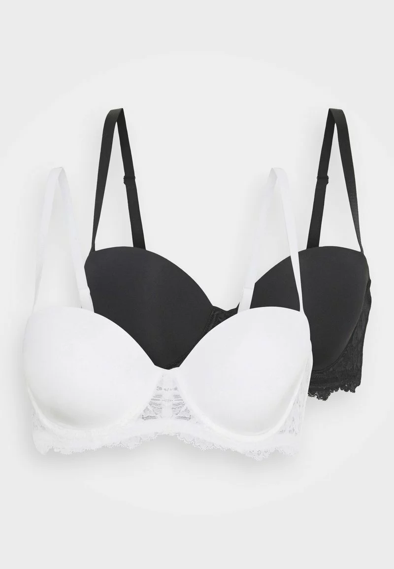 Barato 🌟 Anna Field 2PP LACE MULTIWAY BRA - Sujetador Con Aros - Black/off-white, Mujer ⭐ 6 Barato 🌟 Anna Field 2PP LACE MULTIWAY BRA - Sujetador Con Aros - Black/off-white, Mujer ⭐ - Imagen 6