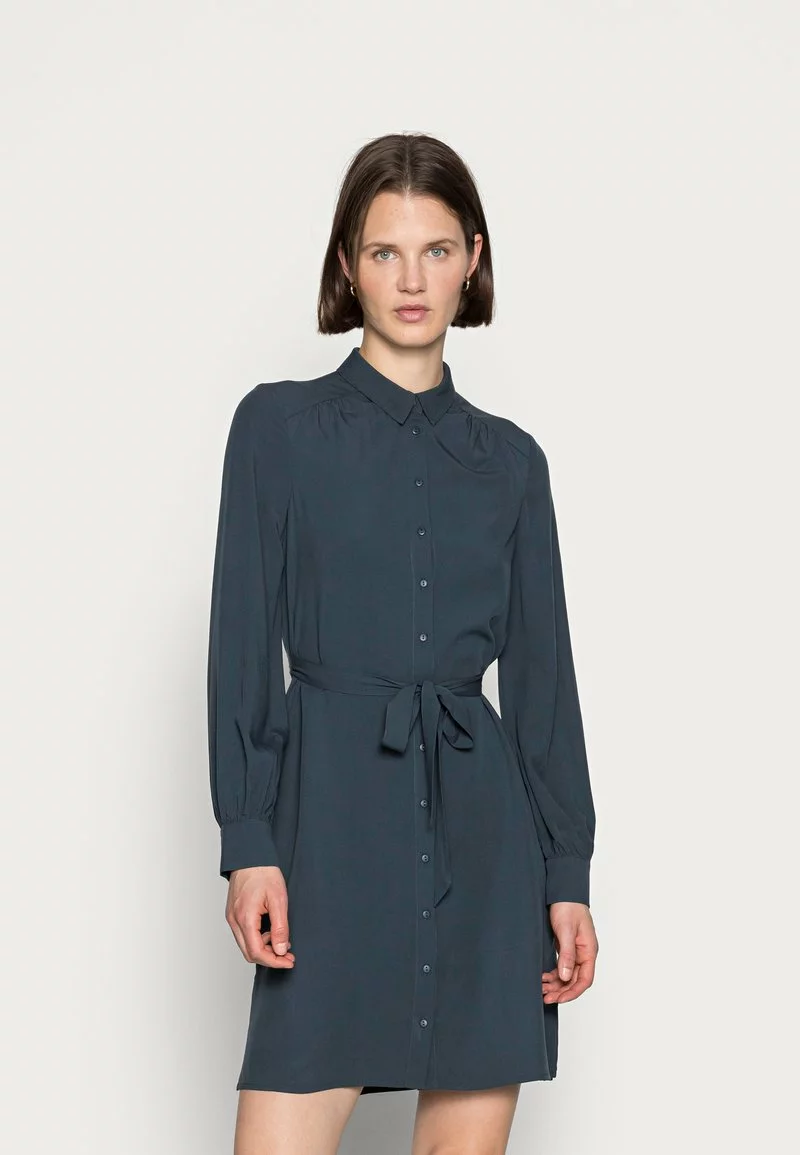 Mejor precio ⭐ Anna Field WOVEN BLOUSE 👗 DRESS PLEATS BELT - Vestido Informal - Dark Blue, Mujer 🧨 1 Mejor precio ⭐ Anna Field WOVEN BLOUSE 👗 DRESS PLEATS BELT - Vestido Informal - Dark Blue, Mujer 🧨