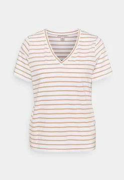 Venta al por mayor 🎉 Anna Field Camiseta Estampada - White/camel, Mujer ❤️