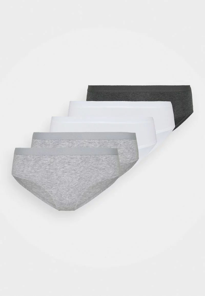 Toma de corriente 😀 Anna Field 5 PACK COTTON BRIEF - Braguitas - Grey/white, Mujer 🔔 1 Toma de corriente 😀 Anna Field 5 PACK COTTON BRIEF - Braguitas - Grey/white, Mujer 🔔