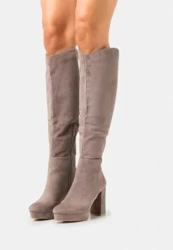 ofertas ❤️ Anna Field Botas De Tacón - Taupe, Mujer 💯