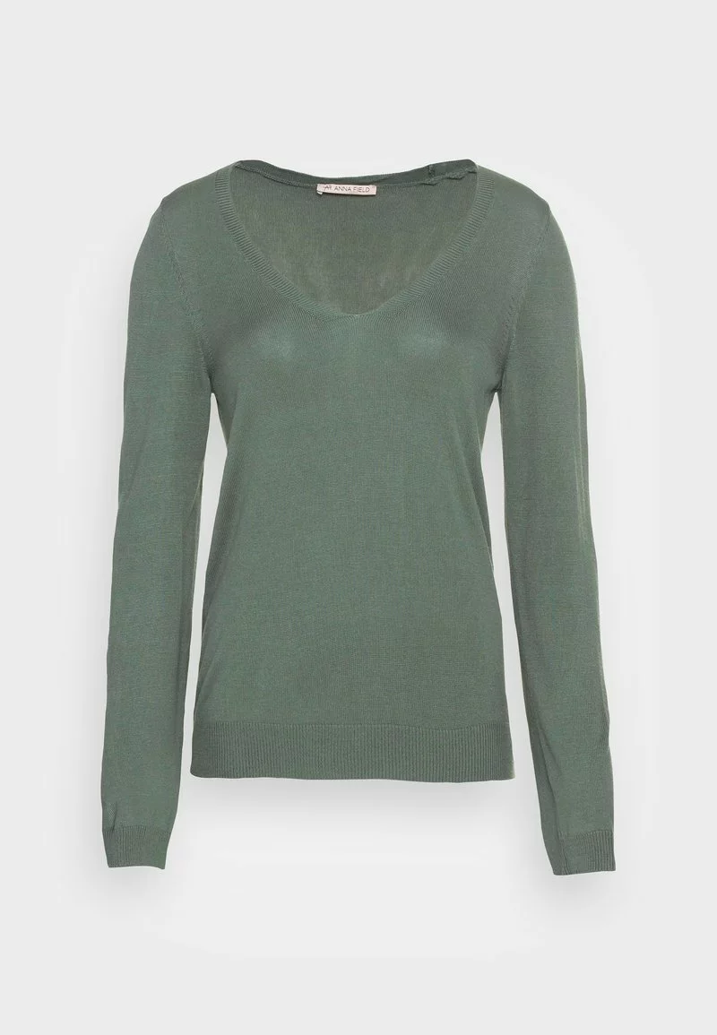 Comprar 🎉 Anna Field OPEN V NECK JUMPER - Jersey De Punto - Green, Mujer 😀 4 Comprar 🎉 Anna Field OPEN V NECK JUMPER - Jersey De Punto - Green, Mujer 😀 - Imagen 4