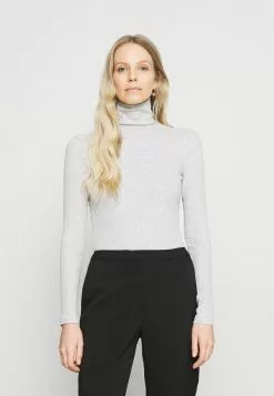 Venta express 👍 Anna Field Camiseta De Manga Larga - Mottled Light Grey, Mujer 🎉