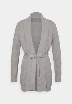 Cupón 😉 Anna Field BELTED CARDIGAN - Chaqueta De Punto - Grey, Mujer 💯