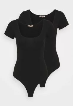 Nuevo 👏 Anna Field 2PP SHORT SLEEVES BODIES - Body - Black, Mujer ✨ -Anna Field Tienda de ventas 6e0586f97c504ccea7c6a5821ef118f9