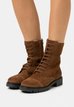 Venta al por mayor 😀 Anna Field LEATHER - Botines Con Cordones - Cognac, Mujer 🧨