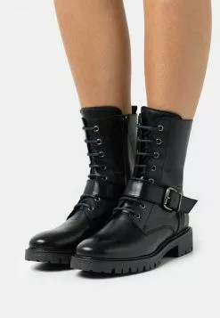 Nuevo 🧨 Anna Field LEATHER - Botines Camperos - Black, Mujer 🎉