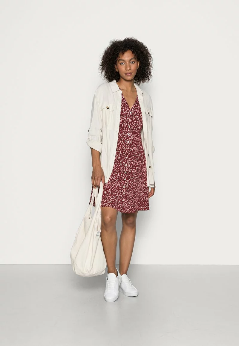 Mejor precio 🌟 Anna Field WOVEN BUTTON THROUGH EVE 👗 DRESS - Vestido Informal - Red White, Mujer 🥰 2 Mejor precio 🌟 Anna Field WOVEN BUTTON THROUGH EVE 👗 DRESS - Vestido Informal - Red White, Mujer 🥰 - Imagen 2